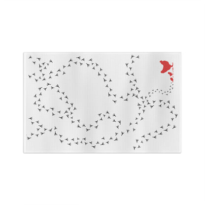 RentACoop® | Microfiber Tea Towel | Black Footprints