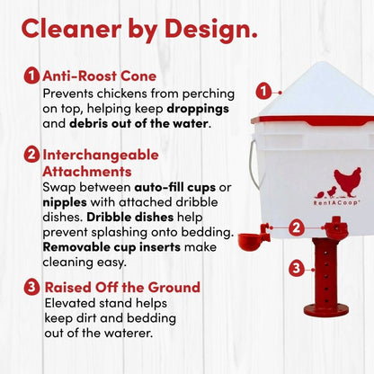 RentACoop Chick2Chicken 10lb Feeder &amp; 2 Gal Waterer Set
