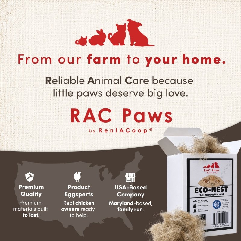 RAC Paws Hemp Bedding Nesting Material for Hamsters, Gerbils &amp; Rats