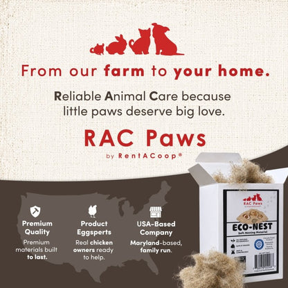 RAC Paws Hemp Bedding Nesting Material for Hamsters, Gerbils &amp; Rats
