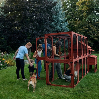 Chicken Coop for 10 Chickens – Rhode Island Homestead Coop with Run Extension Options