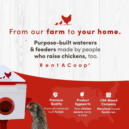 RentACoop Chick2Chicken 10lb Feeder &amp; 2 Gal Waterer Set