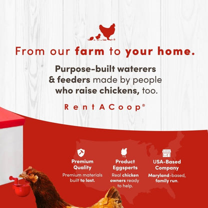 RentACoop 64oz Automatic Refill Chick Cup Drinker