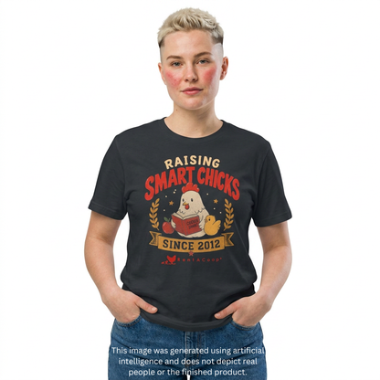 Raising Smart Chicks Since 2012 Chicken T-Shirt