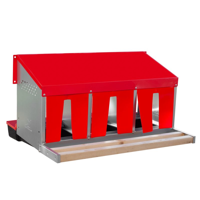 RentACoop Roll-Out Reversible Chicken Nesting Box Suite – 3 compartment