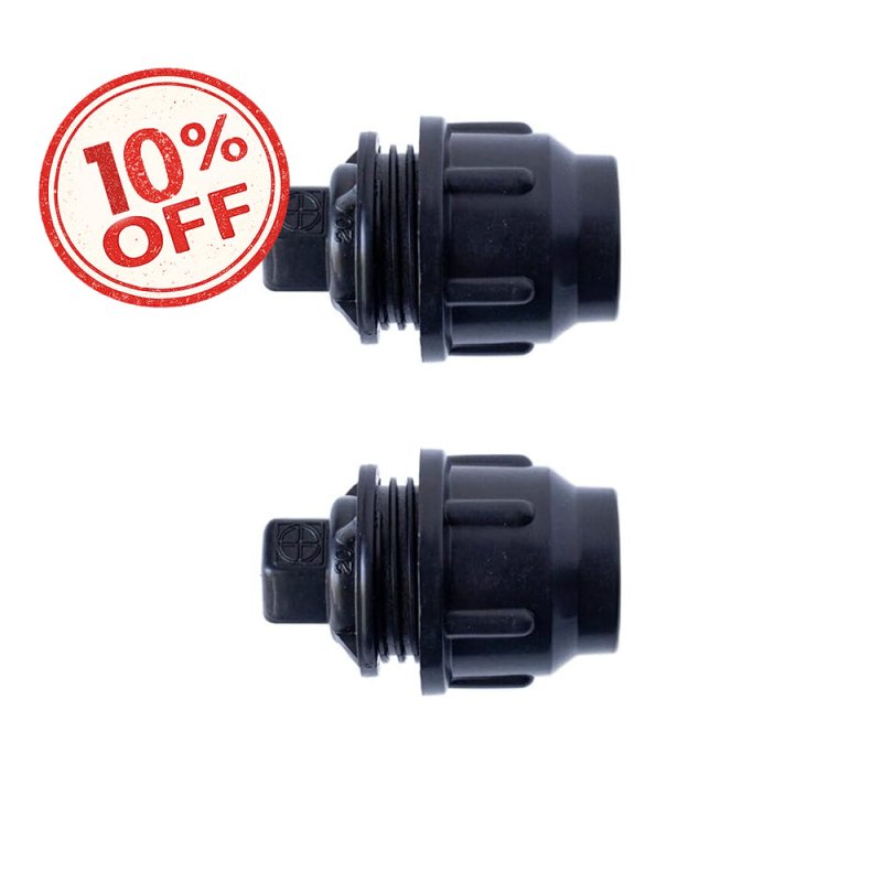 RentACoop Secure Non-Adhesive PVC (S.N.A.P) Watering System End Cap Pack of 2