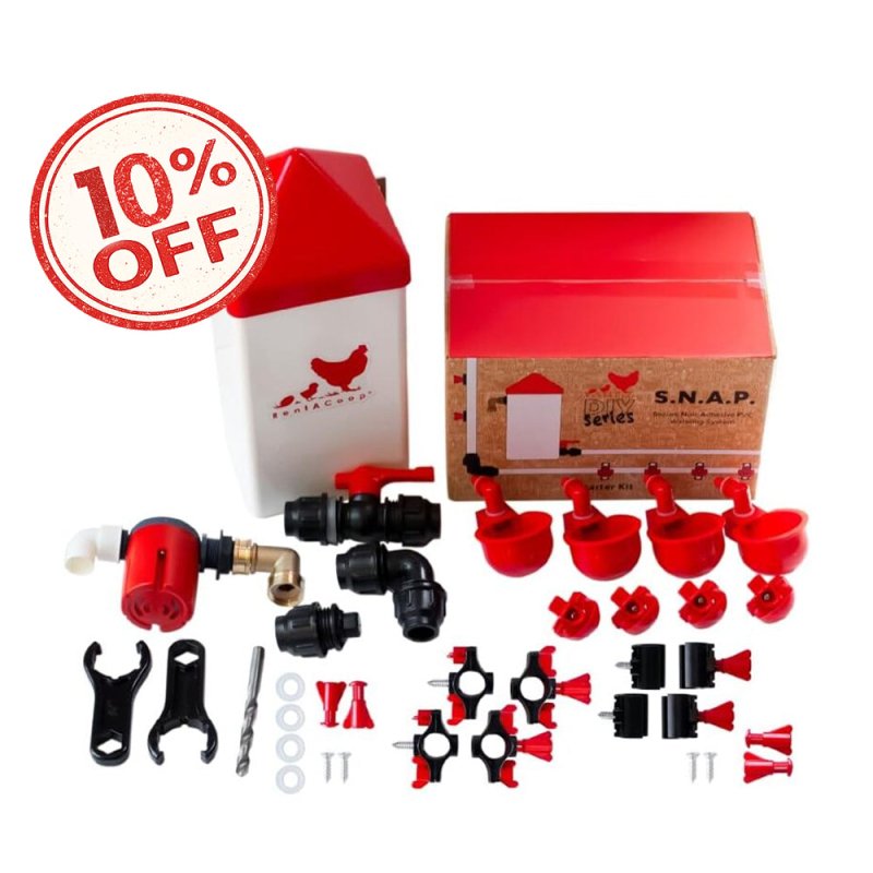 RentACoop Secure Non-Adhesive PVC (S.N.A.P) Watering System Starter Kit