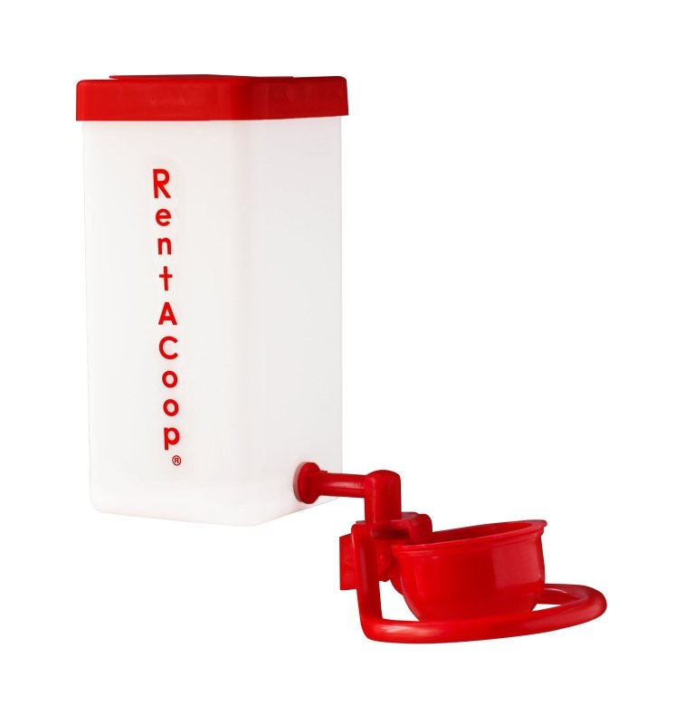 RentACoop 32 Ounce (1L) Autofill Cup Drinker with Attached Perch - RentACoop