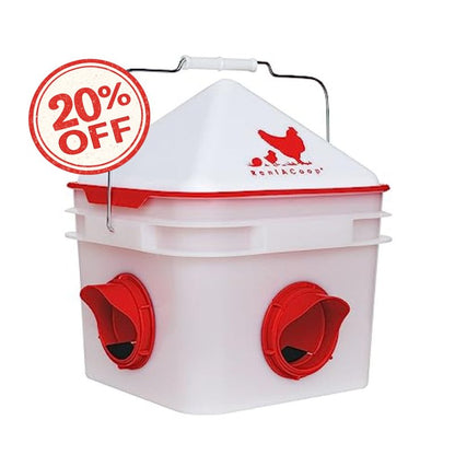 10lb Chick2Chicken BPA-Free 4-Port Chicken Feeder - 2025 Version