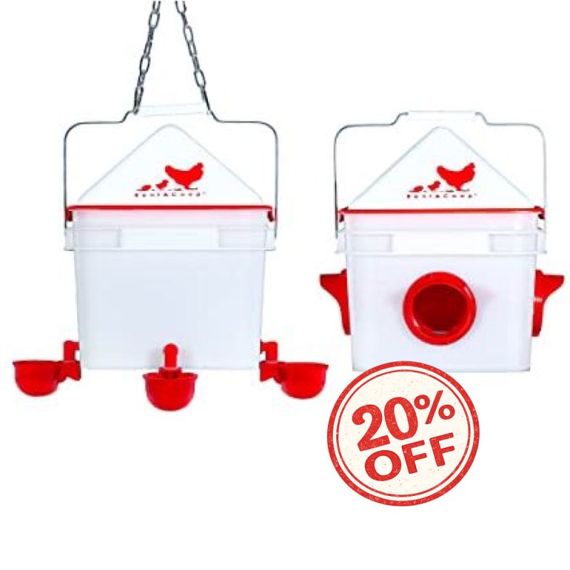 Chick2Chicken 10lb Chicken Feeder and 2 Gal Waterer - 2025 Version