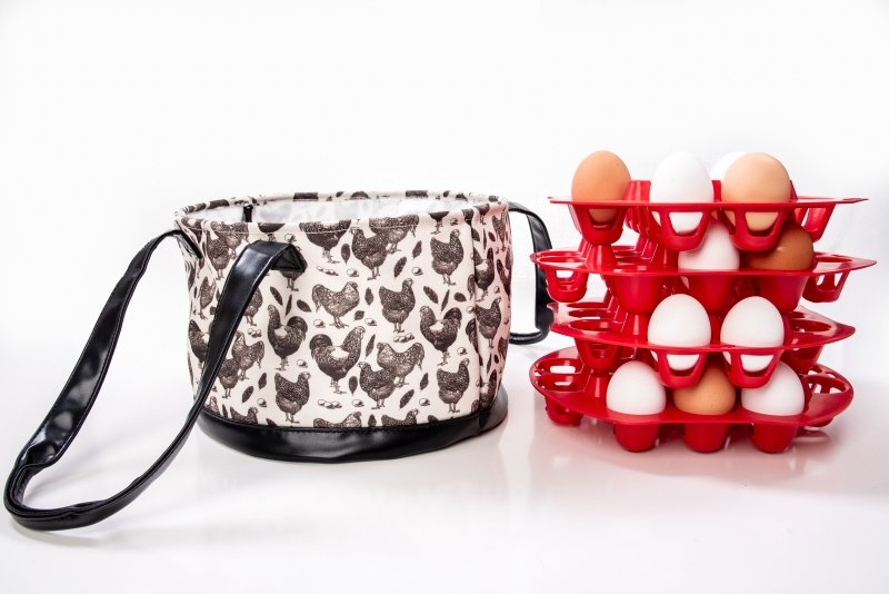 RentACoop Egg Trays and Vintage Flock Egg Bag Bundle
