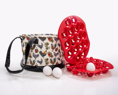 RentACoop Egg Trays and Floral Pop Egg Bag Bundle