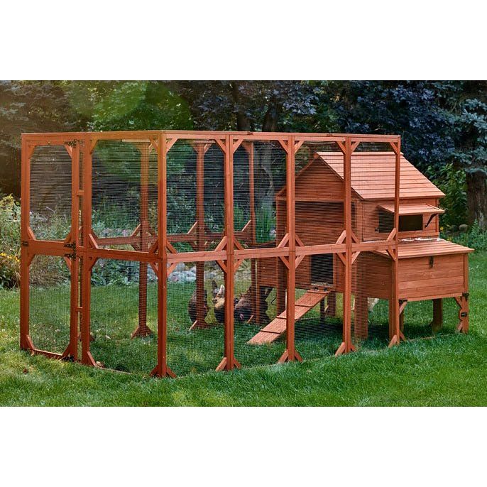 Chicken Coop for 10 Chickens – Rhode Island Homestead Coop with Run Extension Options
