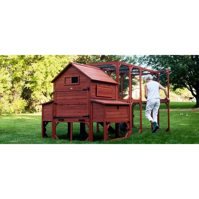 Chicken Coop for 10 Chickens – Rhode Island Homestead Coop with Run Extension Options