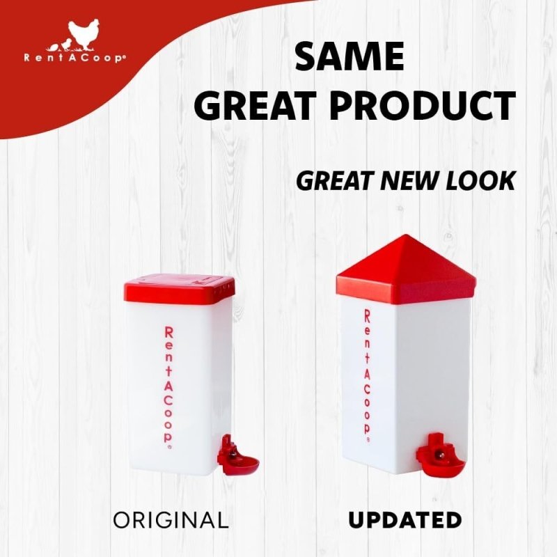RentACoop 32oz(1L) Drinker Plus 2 Versatile Nipples - Suitable for Chicks, Quail, Pigeons, Doves, and Other Smaller Birds