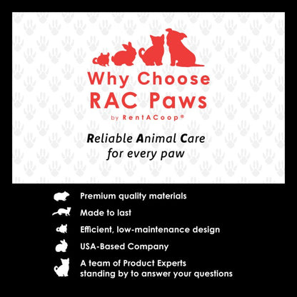 RAC Paws 64oz(2L) Small Animal Drinker with No-Drip Brass Nozzle - Suitable for Small Pets, Bunnies, Hamsters, Guinea Pigs, Hedgehogs, Rabbits, Chinchillas, Mice and Rats