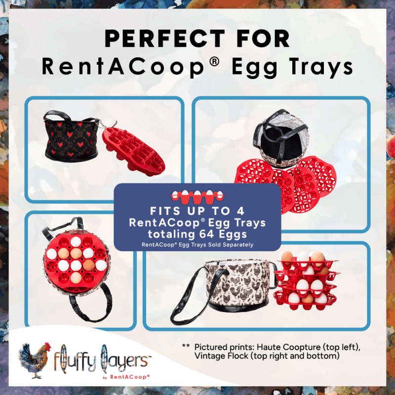 RentACoop Egg Trays and Vintage Flock Egg Bag Bundle