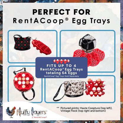 RentACoop Egg Trays and Vintage Flock Egg Bag Bundle