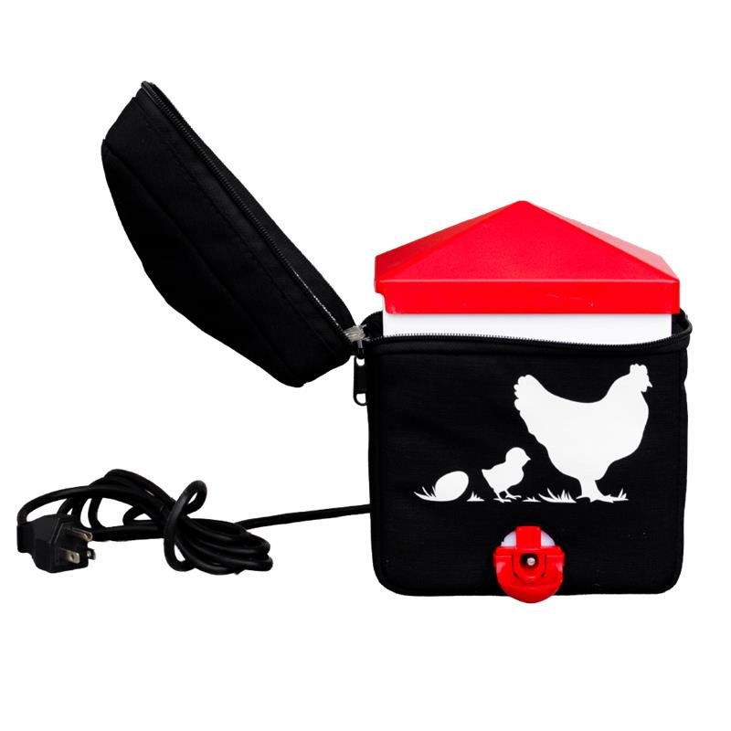RentACoop Zero Chill Heated Drinker – 64 oz All-in-One Poultry Waterer with Heater &amp; Insulated Cover