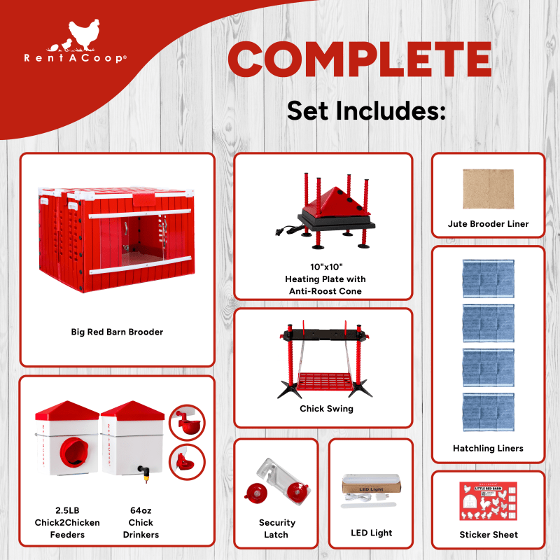 RentACoop Little Red Barn Set &amp; Incubator Bundle