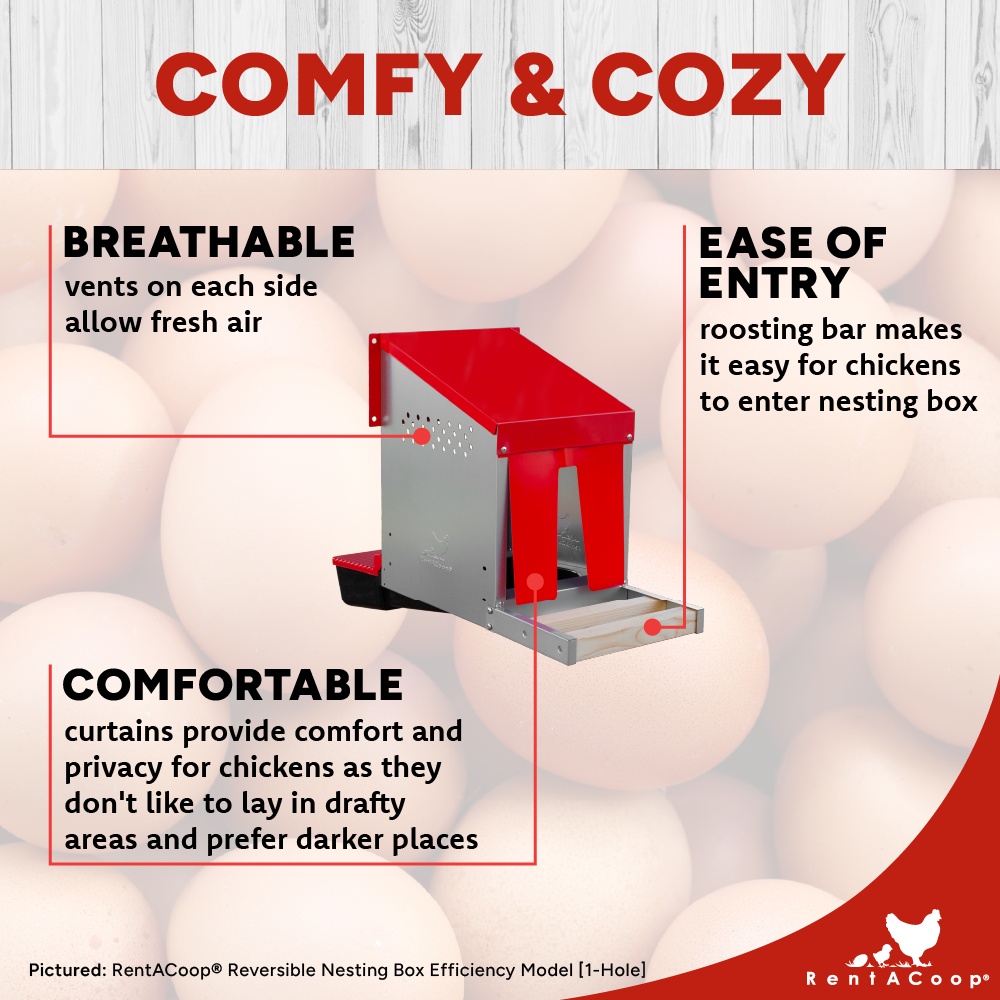 RentACoop Roll-Out Reversible Nesting Box Suite
