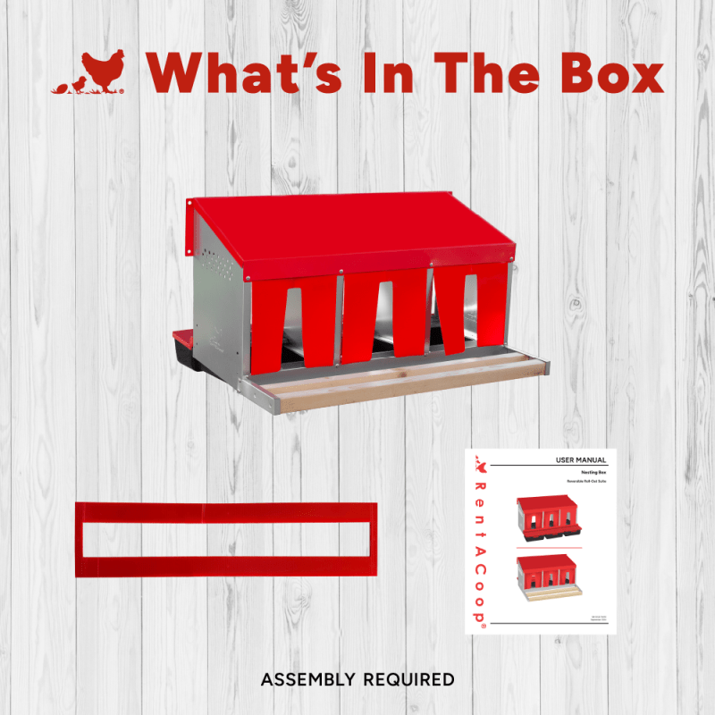RentACoop Roll-Out Reversible Nesting Box Suite