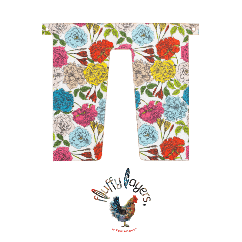 Fluffy Layers Curtains for RentACoop Nesting Box Efficiency - Floral Pop