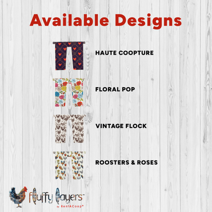 Fluffy Layers Curtains for RentACoop Nesting Box Efficiency - Floral Pop
