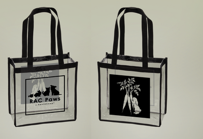 Silhouette Pet RAC Paws Tote | Clear Farmers Market Tote